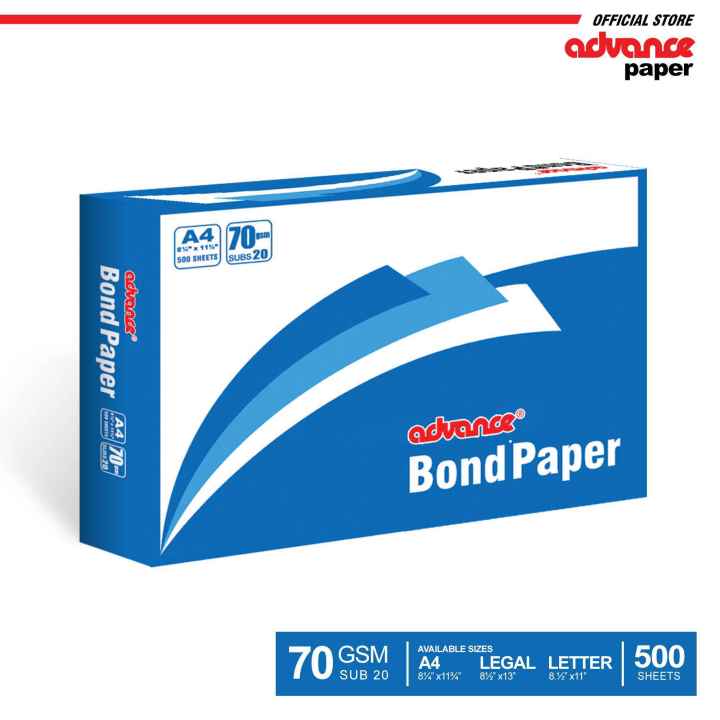 Advance Bond Paper Sub 2070gsm Lazada Ph 8433