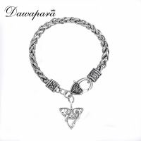 Dawapara Viking Pendant Bracelets Fox Triquetra Fenrir Animal Charm Bracelets Men Fashion Jewelry Supernatural Amulet Knot