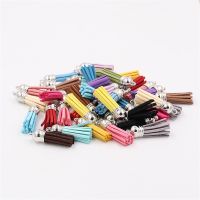 【CW】 50pcs 38mm Leather Tassel Keychain Cellphone Straps Jewelry Fringe Suede Pendant Findings