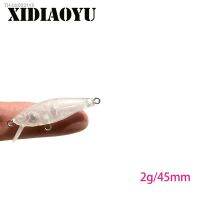 ﹍ XIDIAOYU Minow blank bait colorless bait 45mm 2g 10 pcs DIY sinking shaking