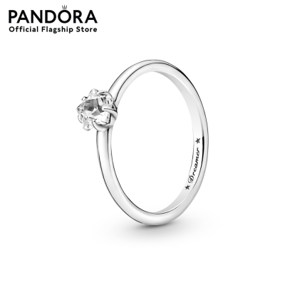 Pandora Star sterling silver ring with  clear cubic zirconia แหวนเงิน แหวนสีเงินแพนดอร่า แหวนเพชรแพนดอร่า แพนดอร่า