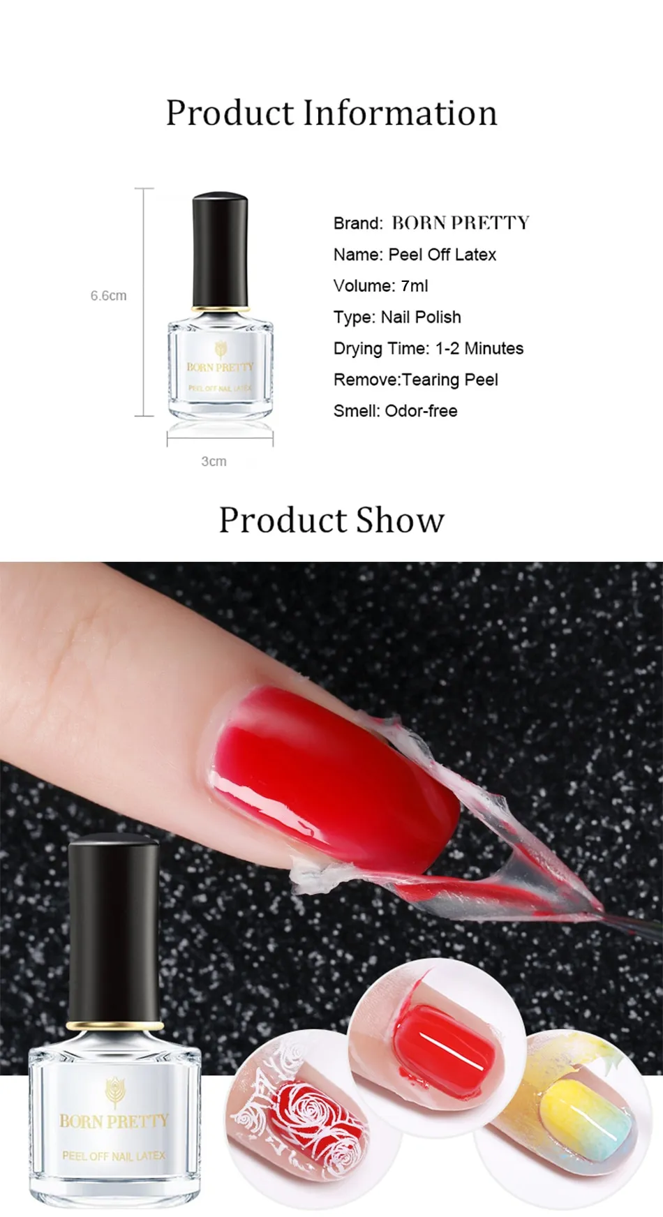 BORN PRETTY 7ML Nail UV Gel Polish Peel Off Nail Latex Antifreezing Glue  For Stamping Polish Gel Nail Care Protect Nail Art Gel | Lazada PH