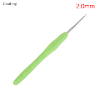 Jiauting 1PC 2.0-6.0mm Hand knit Rainbow Soft Handle crochet Rubber Handle crochet CRAFT เส้นด้ายจักรเย็บผ้าเครื่องมือถัก