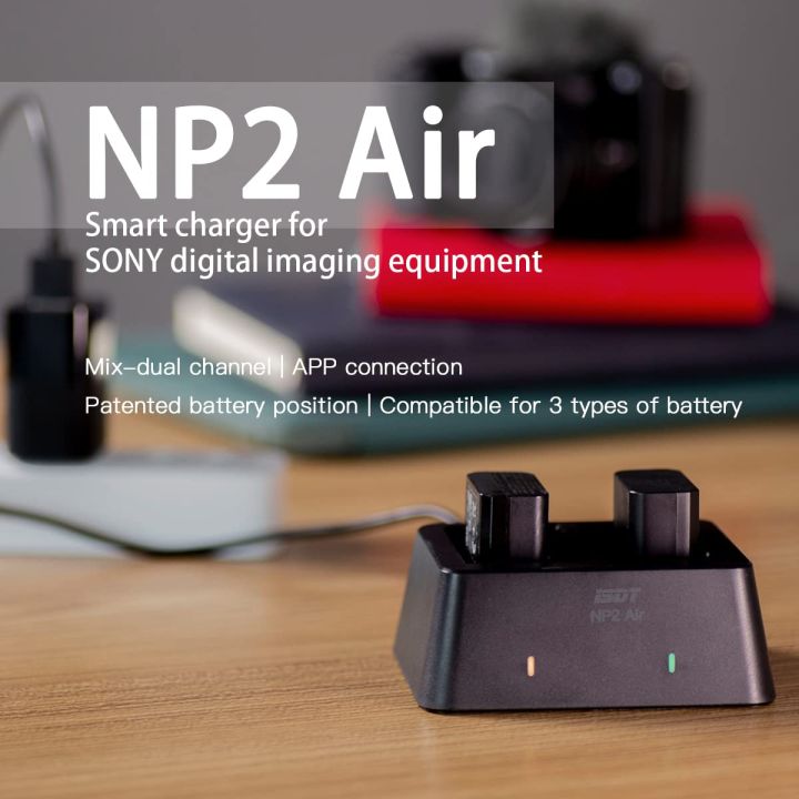 j76เริ่มต้น-isdt-np2กล้องโซนี่อากาศเครื่องชาร์จแบตเตอรี่25w-usb-type-c-pd-mix-dual-channel-สายชาร์จสำหรับโซนี่-np-fz100-np-fw50แบตเตอรี่-np-bx1