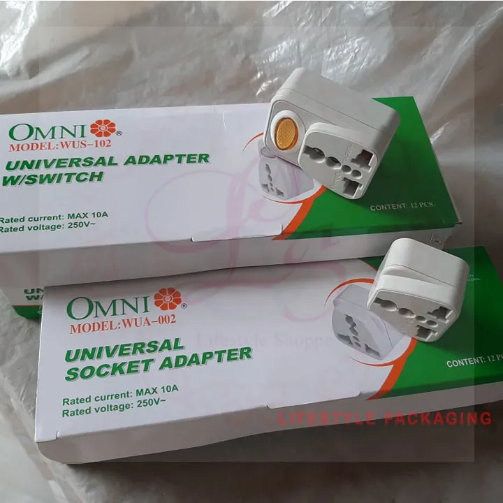 omni universal adapters single or with switch wus-102 wua-002 adaptor ...