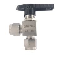 Free ship GOGO Ball valve 3 6 8 10 mm 1/8" 1/4" 3/8" hard tube stainless steel 304 2 way card set Right angle ball valve Plumbing Valves