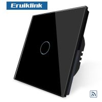 Eruiklink Remot ควบคุมสวิตช์ไฟ,Eu/uk 1/2/3 Gang 1 Way RF433 Wall Touch Screen Switches สำหรับ Smart Home