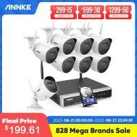 Annke H.265 WS500 + ระบบ CCTV แบบไร้สาย5MP ชุด NVR กล้องหมุนวีดิโอ8CH เสียงสองทาง WIFI 8/4ชิ้นกล้องรักษาความปลอดภัยไอพี2.8MM