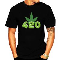 2023 Men Tshirts Print Weed 420 Its Time  เสื้อยืดพิมพ์ลายกัญช  เสื้อเชิ้ตผ้าฝ้ายเสื้อยืด