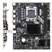 บอร์ด M-ATX ECC LGA1366 X58M2.0แผงวงจรคอมพิวเตอร์32GB 2 DDR3,บอร์ดหลัก4 SATA2.0 10 USB2.0 100M การ์ดเน็ตเวิร์ก PCI-E 1X ตัวเก็บประจุชนิดโซลิดสล็อตขยาย