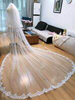 Hot Sale new long Veil Bride veil wedding veil luxurious Lace 2 layers Wedding accessories Veu De Noiva E44 Hair Accessories