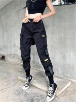 QWEEK Punk Japanese Streetwear Cargo Pants Women Harajuku Joggers Sweatpants Baggy Casual Loose Trousers For Female Techwear