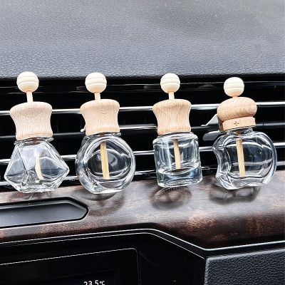 【DT】  hot1 Pack Air Freshener Car Perfume Clip Essential Oil Diffuser Vent Empty Glass Bottle Decoration Aromatherapy Glass Bottle