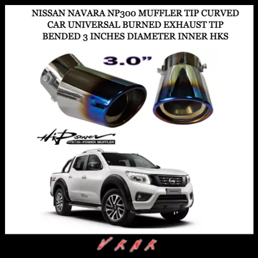 Nissan Navara NP300 MUFFLER TIP Curved Car Universal Burned Exhaust Tip