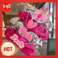 KQ0 สีทึบทึบ ตุ๊กตาบาร์บี้ scrunchie อีลาสติก แฟชั่นสำหรับผู้หญิง เชือกมัดผม ที่มัดผม อุปกรณ์เสริมผม ยางรัดผม สำหรับผู้หญิง