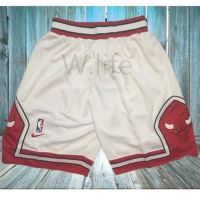 NBA Shorts Chicago Bulls Sports Shorts Volleyball White