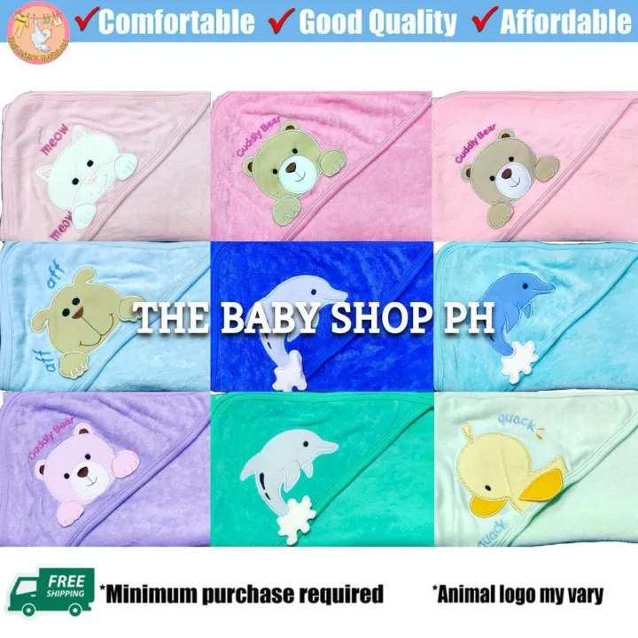 SMALL WONDERS Baby Hooded Towel Receiving Blanket for New born Baby