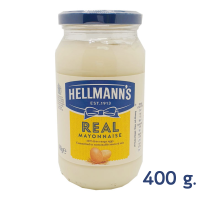 Hellmann’s Real Mayonnaise เฮลแมนส์ เรียล มายองเนส บรรจุขวดแก้ว 400 กรัม