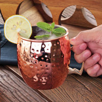 550ml Moscow Mule Copper Mugs Stainless Steel Anti-fall Cocktail Wine Cup Juice Drink Champagne Party Beer Coffee Cup Bar Tools