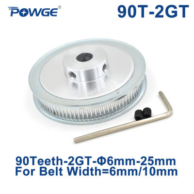 Powge 90ฟัน2gt จังหวะรอก6/6.35/8/10/12/14/15/16/17/19/20/22/25Mm สำหรับ Gt2ซิงโครนัสเข็มขัดกว้าง6/10Mm 90ฟัน90 T