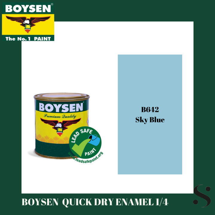 Boysen Quick Dry Enamel Sky Blue B-642 1/4L ( FOR METAL AND WOOD ...