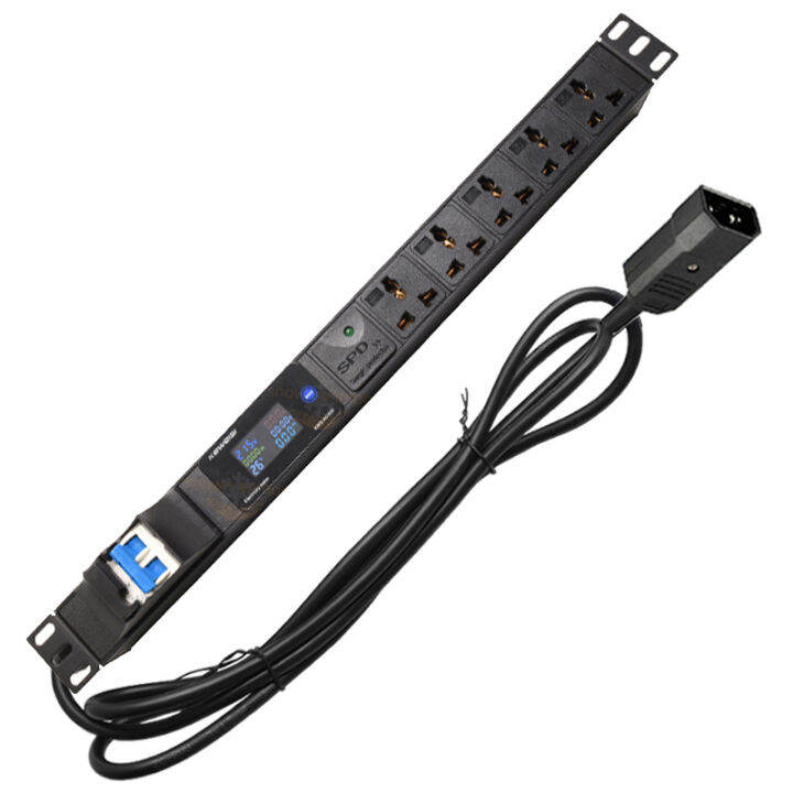 Smart Power Strip Surge Protection Digital Electricity Meter 5 Ways