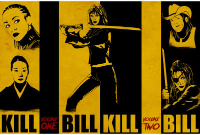 โปสเตอร์ หนัง Kill Bill  นางฟ้าซามูไร  Poster  Decor  วินเทจ แต่งห้อง แต่งร้าน ภาพติดผนัง ภาพพิมพ์ ของแต่งบ้าน ร้านคนไทย 77Poster