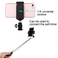 ’【‘【；=- Adjustable Phone Holder Mount Clamp Clip With Cold Shoe 1/4 Tripod Mount Stand Mic Fill Light For Tiktok Vlog