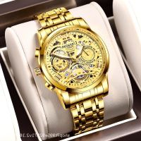 ---Fashion mens watch238814۩▧♙ Automatic watch men calendar noctilucent non mechanical watch hollow out business quartz watch waterproof new