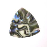 Lots of 100 pcs Rounded Triangle Big Size Medium 0.71mm Celluloid Guitar Picks Abalone Sea Shell