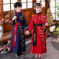 【CW】 Boy Hanfu Stage Outfit Chinese Dress Baby New Year Tang Suit for Children Chinese Traditional Costume Traditional Kids Clothing