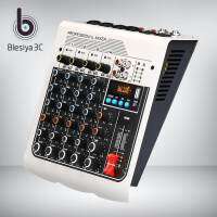 Blesiya 6 Channel Audio Mixer MP3ไมโครโฟนอินพุตคอมพิวเตอร์สำหรับการบันทึกบนเวที