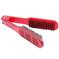 22cm Length Salon Style Hairdressing Bristle Hair Straightening Brush Double Clamp Comb Women Men Hair Comb