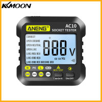 [Car Light]ANENG AC10 Digital Socket Tester ครัวเรือนปลั๊กเครื่องตรวจจับขั้วเฟสตรวจสอบโวลต์มิเตอร์ Multi-Function Electroscope (US Plug)