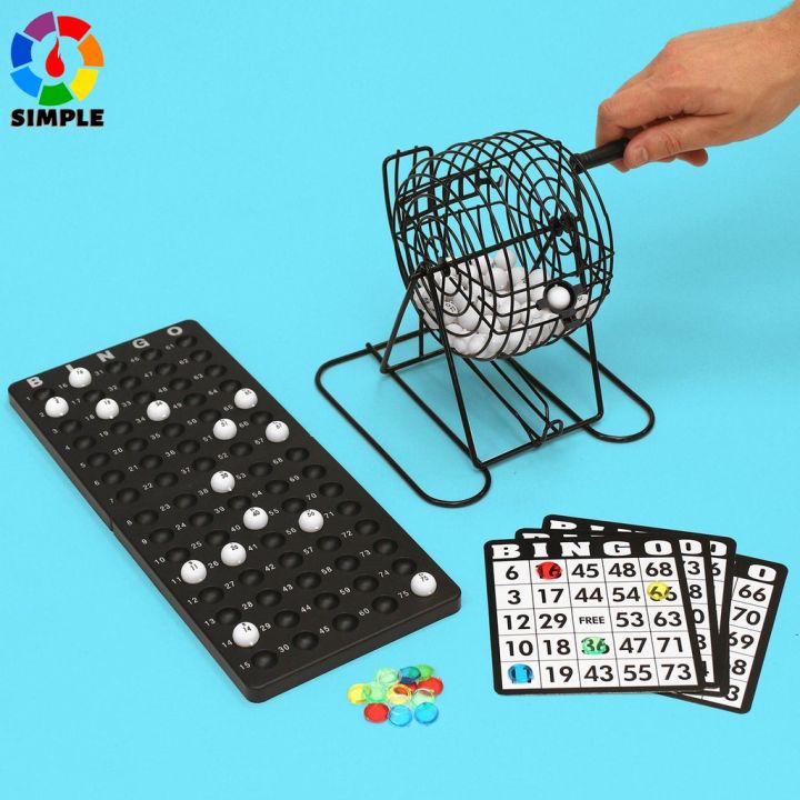 เครื่องบิงโก-ชุดเครื่องหมุนเลขบิงโก-เกมส์สำหรับครอบครัว-bingo-machine-bingo-set-traditional-bingo-lottery-family-gameth