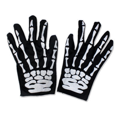 1 Pair Halloween Ghost Cloth Gloves Masquerade Horror Skull Bone Skeleton PrintMasquerade Horror,Skull Bone Skeleton PrintHalloween,for Adult Kids1 PairCloth GlovesSkeleton Props