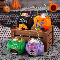 Bag With Handle Gift Bag For Child Festival Decor Trick Or Treat Elf Pumpkin Bag Bucket Bag Velvet Bag