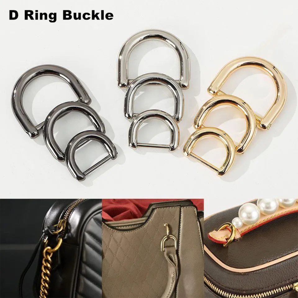 Belt Handle Shoulder Webbing Buckle Detachable Bag Strap Accessories Clasp  Open Screw Screw D Buckle D Ring Buckle GOLD 16MM 
