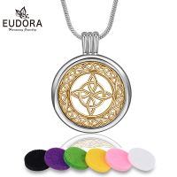 {Match maker}} EUDORA Aroma Locket สร้อยคอน้ำมันหอมระเหยน้ำมันหอมระเหย Diffuser น้ำหอม Locket Celtic Knot Locket สร้อยคอที่เก็บรูปภาพ