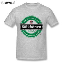 Mens Short Sleeves Kimi Raikkonen Tee Print Cotton T Regular Fit Tshirts Merchandise