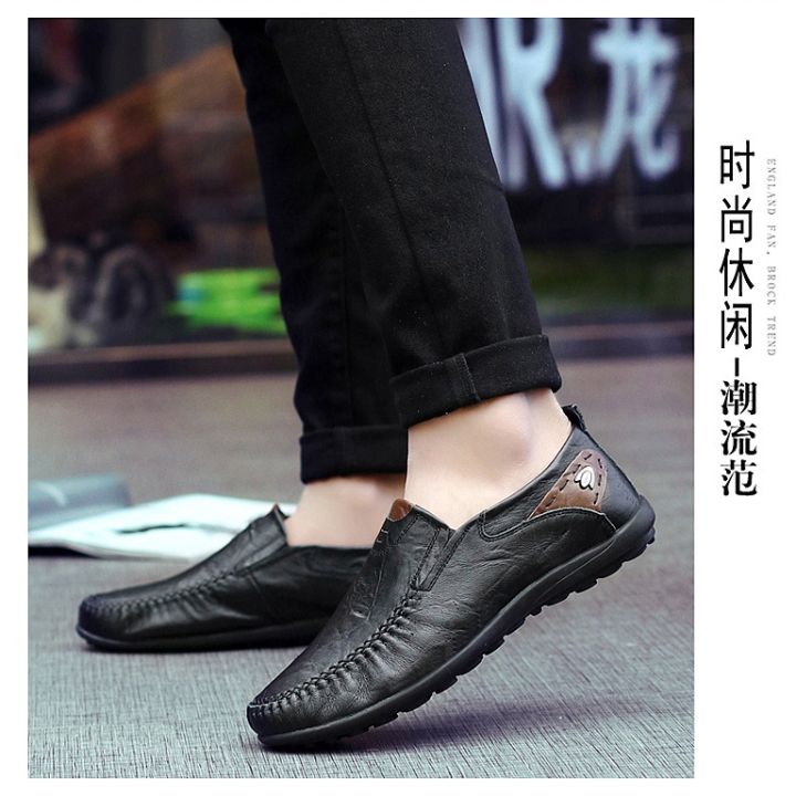 คุณภาพสูง-loafers-readky-stock-หลาใหญ่ของดั๊กรองเท้าผู้ชายธุรกิจรองเท้าลำลองรองเท้าหนังผู้ชายลำลองขนาดใหญ่