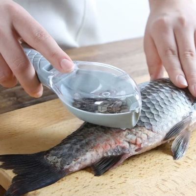 Manual Fish Skin Brush Scraping Fish Scale Brush Grater Fish Knife Cleaning Peeling Scraper Fish Scaler Kitchen Gadget