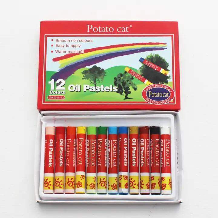 RL 12 Colors Oil Pastel Nontoxic Drawing Kids Oil Pastel Crayon Set