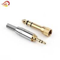 QYFANG 2pcs/set 6.35mm 1/4 Male To 3.5mm 1/8 Female Jack HiFi Headphone Audio Adapter Connector Converter 6.35 to 3.5 Plug