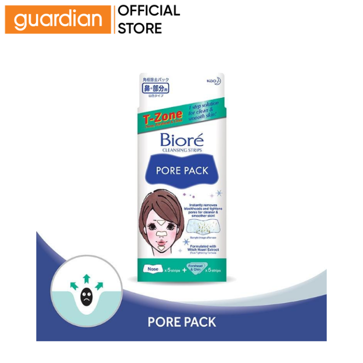 Biore T Zone Deep Cleaning Strips Pore Pack 10 Srtips Lazada