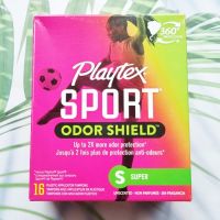 (Playtex®) Sport® Odor Shield Plastic Applicator Tampons, Regular or Super 16 Pieces ผ้าอนามัยแบบสอด ขจัดกลิ่นไม่พึงประสงค์ เหมาะกับวันมาปกติ