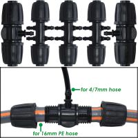 【CW】 KESLA 16mm to 4/7mm Hose w Thread Lock Garden Irrigation PE Tubing 1/4  39;  39; Pipe  Joint