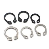 ❡❁☌ M3 M4 M5 M6 to M50 GB894 Black 65mn Manganese 304 Stainless Steel C Type External Circlip Retaining Clip Ring Washer for Shaft