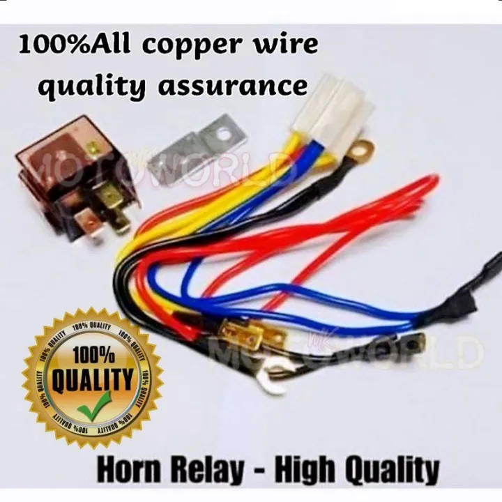 One Auto Parts HORN RELAY MINI DRIVING RELAY 4PIN SET （100 All copper