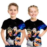 [Tsdopn34gpt]    * * ready stack * * BLACK clover 3D stacked graphic Short Sleeve T short kids fashion / large size / Kids T-shape